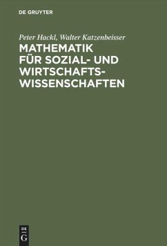 Mathematik für Sozial- und Wirtschaftswissenschaften von De Gruyter Oldenbourg / Oldenbourg / Oldenbourg Wissenschaftsverlag
